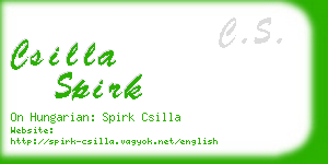 csilla spirk business card